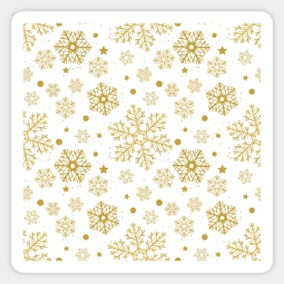 Golden snowflakes Sticker